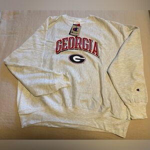 Georgia Men’s Sweatshirt Pullover - Size 2XL - BRAND NEW with TAGS - Light Grey